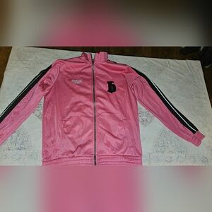 Burna boy Slim Fit Tricot Tape Funnel Jacket Pink XL